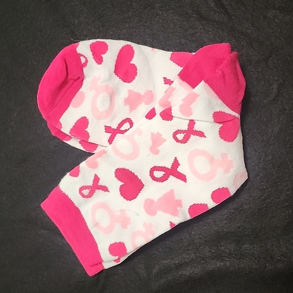 9 pair Breast Cancer Awareness Socks - Picture 2 of 10